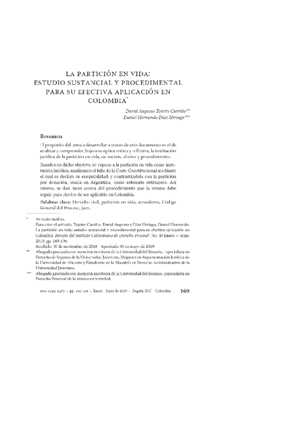 La Partici n En Vida Estudio Sustancial Y Procedimental Para Su 