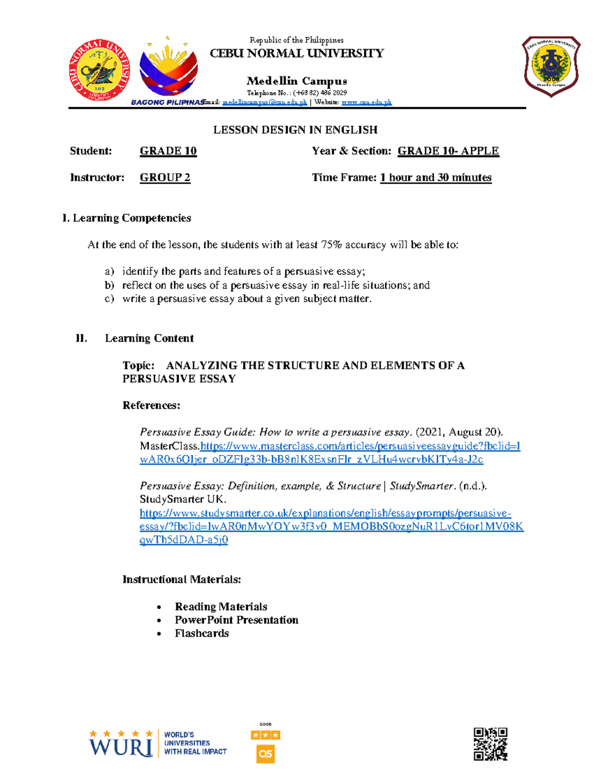 Group-2-LP - This is an example of 5A Lesson Plan. - Cebu Normal ...