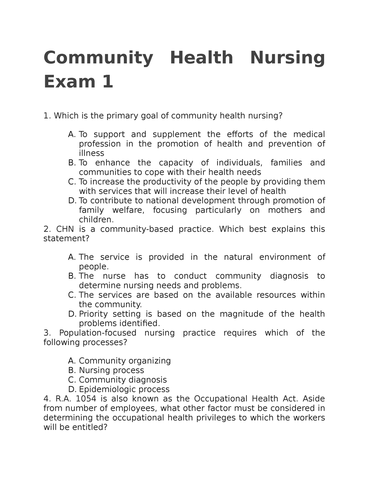 copy-of-community-health-nursing-exam-1-community-health-nursing-exam