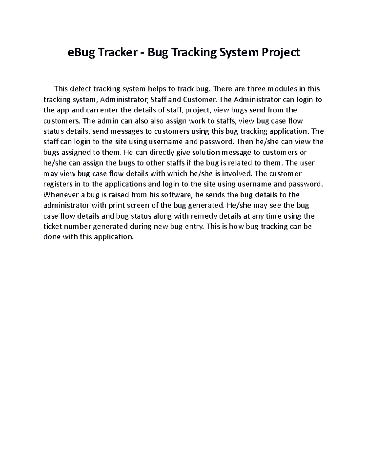 P091 - P091 workthrough - eBug Tracker - Bug Tracking System Project ...