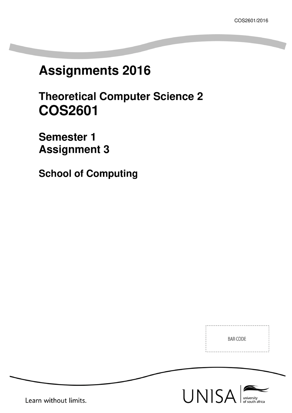 cos2601 assignment 3 solutions