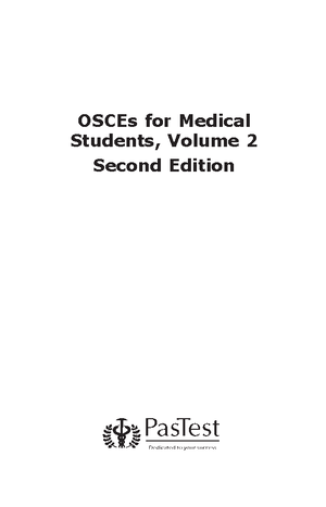 OSCE mark sheets - MED4012 - Studocu