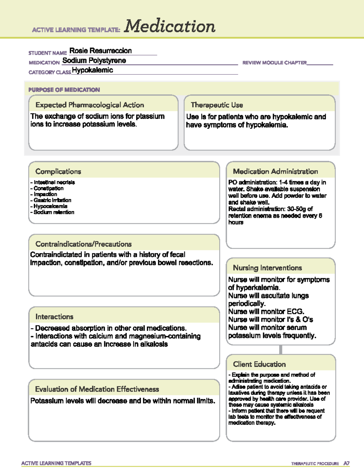 ALT Sodium Polystyrene - NUP 353 - Studocu