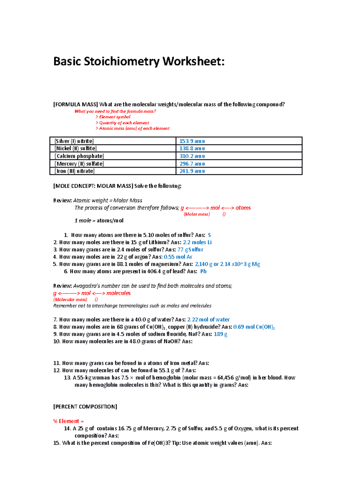 Stoichiometry Conversion Basic Stoichiometry Worksheet Formula Mass What Are The Molecular Stoichiometry Conversion Basic Stoichiometry Worksheet Formula Mass What Are The Molecular