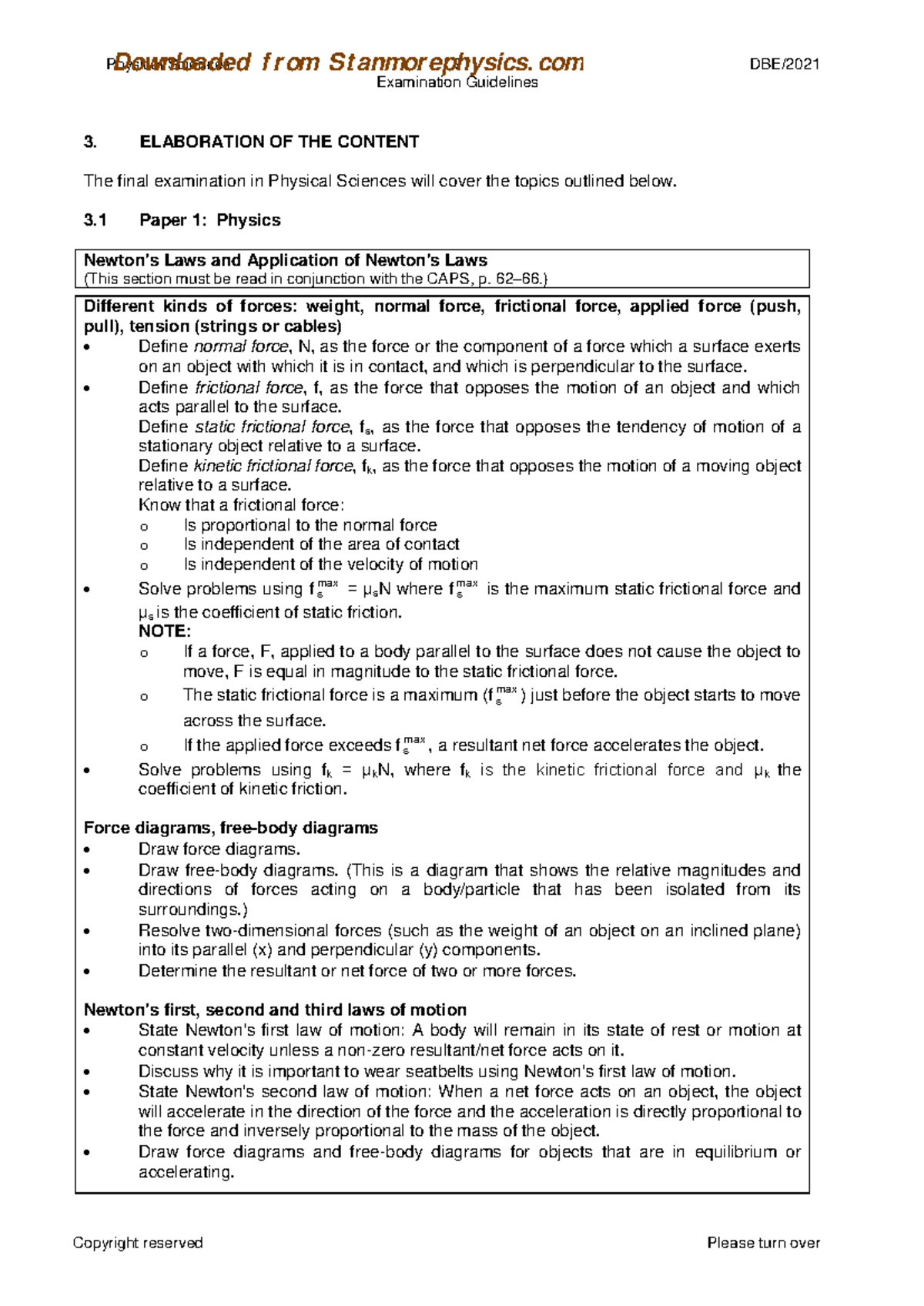 Grade 12 Guide Lines - Examination Guidelines 3. ELABORATION OF THE ...