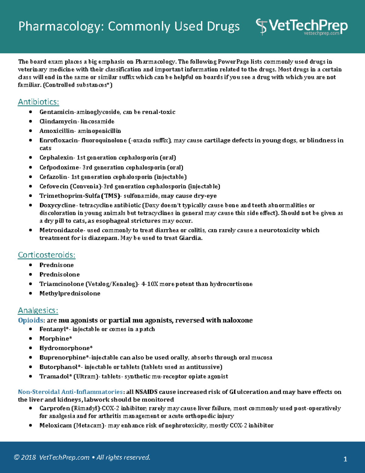 Common Drugs Used In Veterinary Medicine - Pharmacology: Commonly Used ...