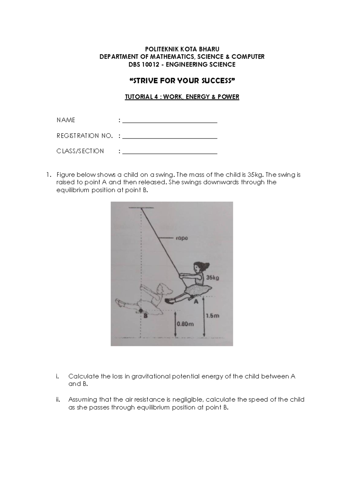 Tutorial Chapter 4 Rrrseddr POLITEKNIK KOTA BHARU DEPARTMENT OF