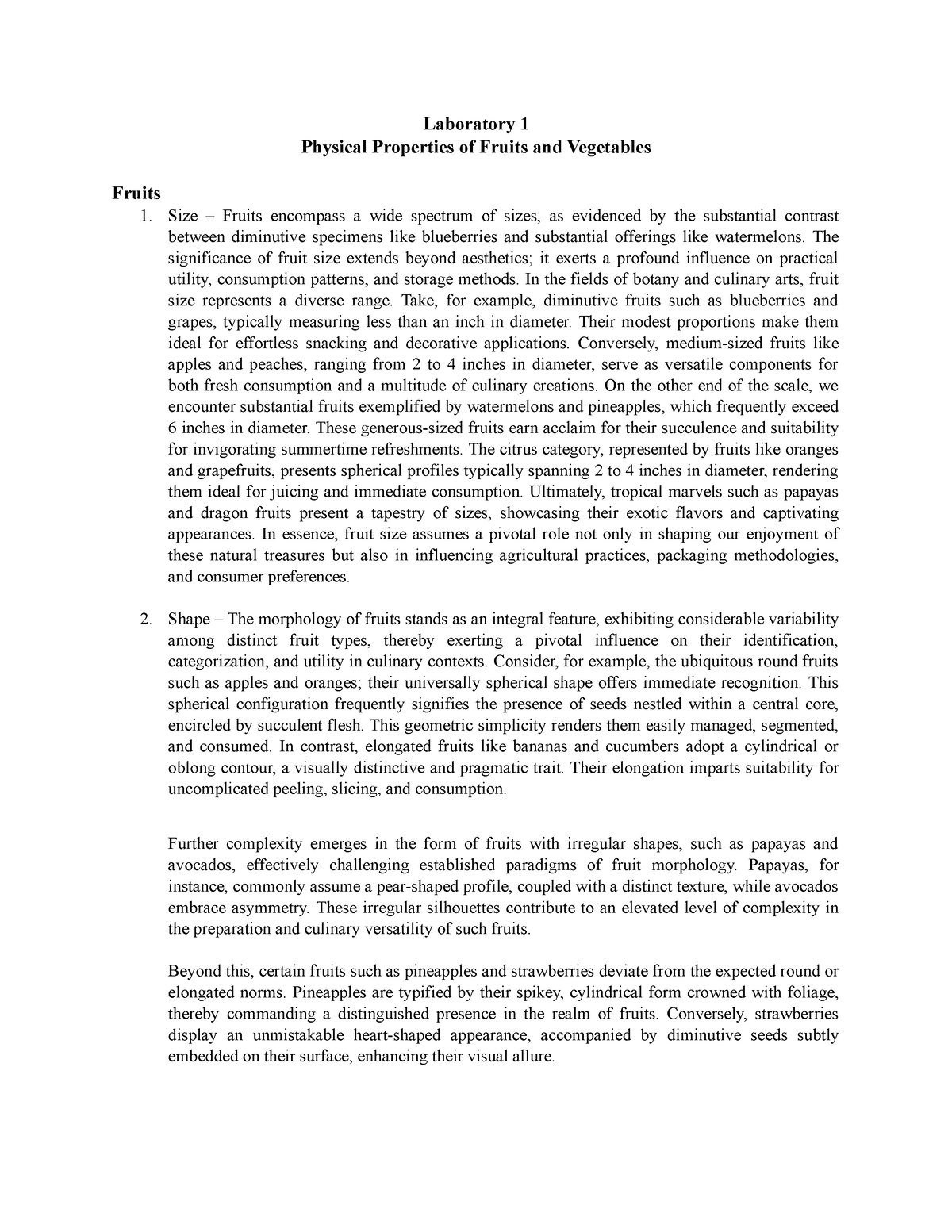 Lab 1&2 - Properties Laboratory - Laboratory 1 Physical Properties of ...