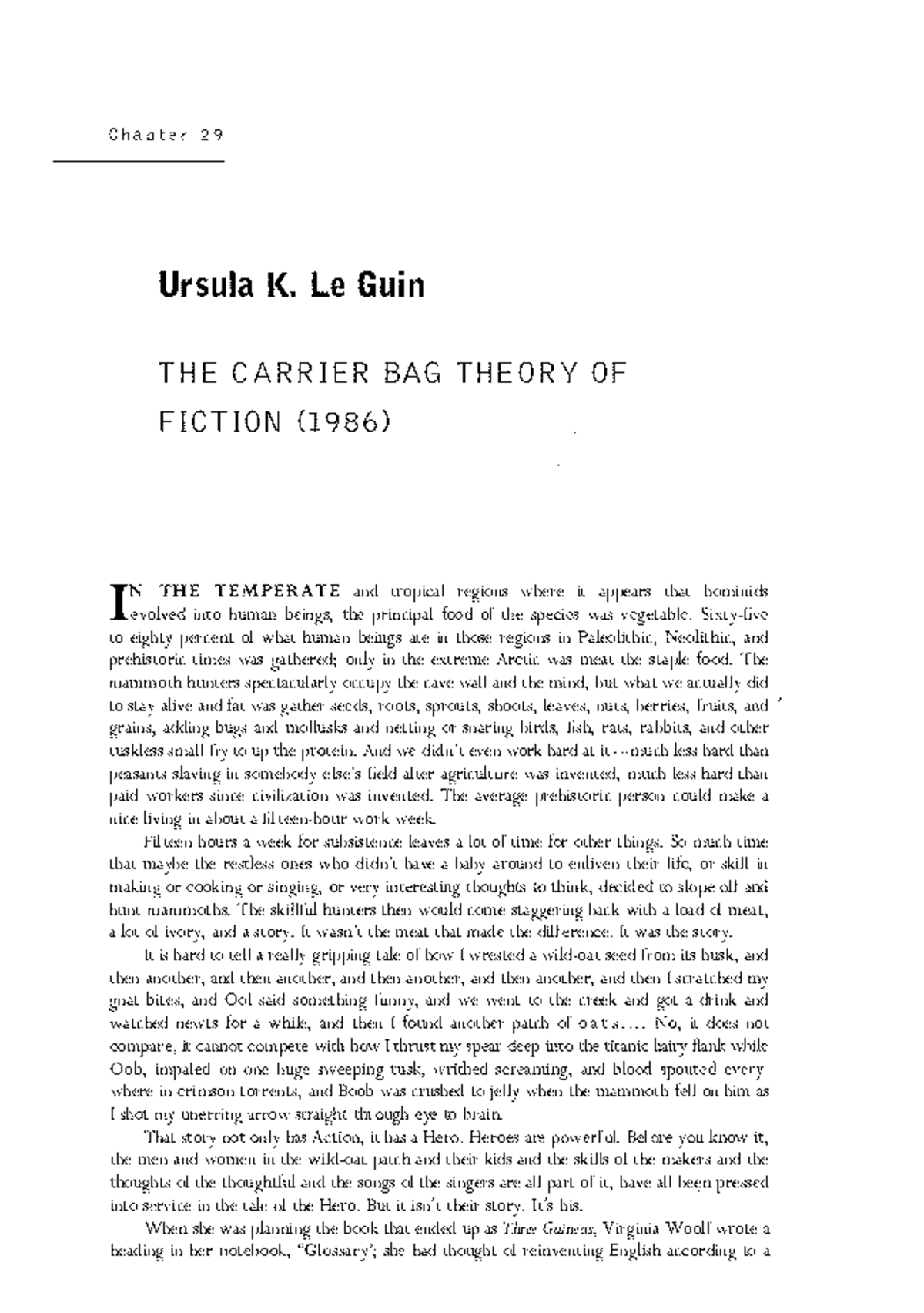 20240305 T193339 culs2001 4 the carrier bag theory of fiction - C h a p ...