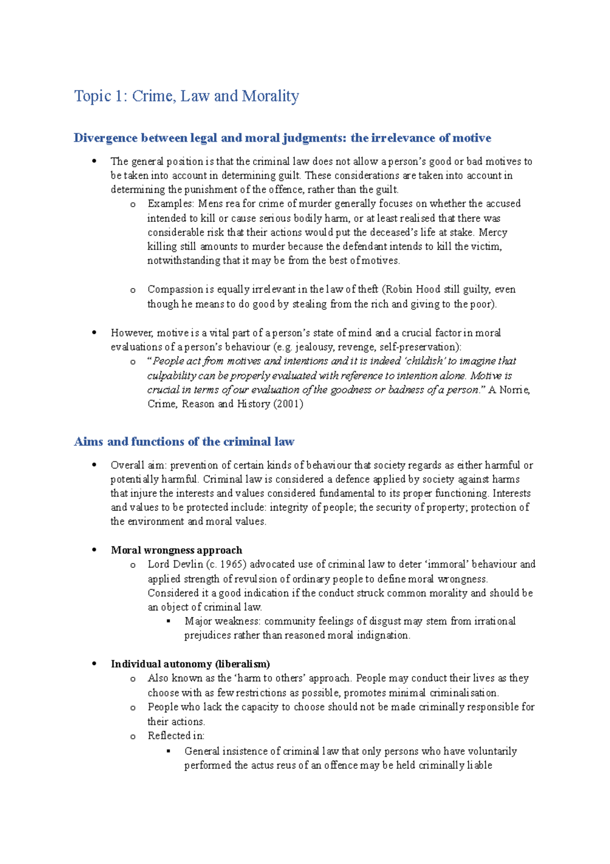 criminal-law-notes-topic-1-crime-law-and-morality-divergence