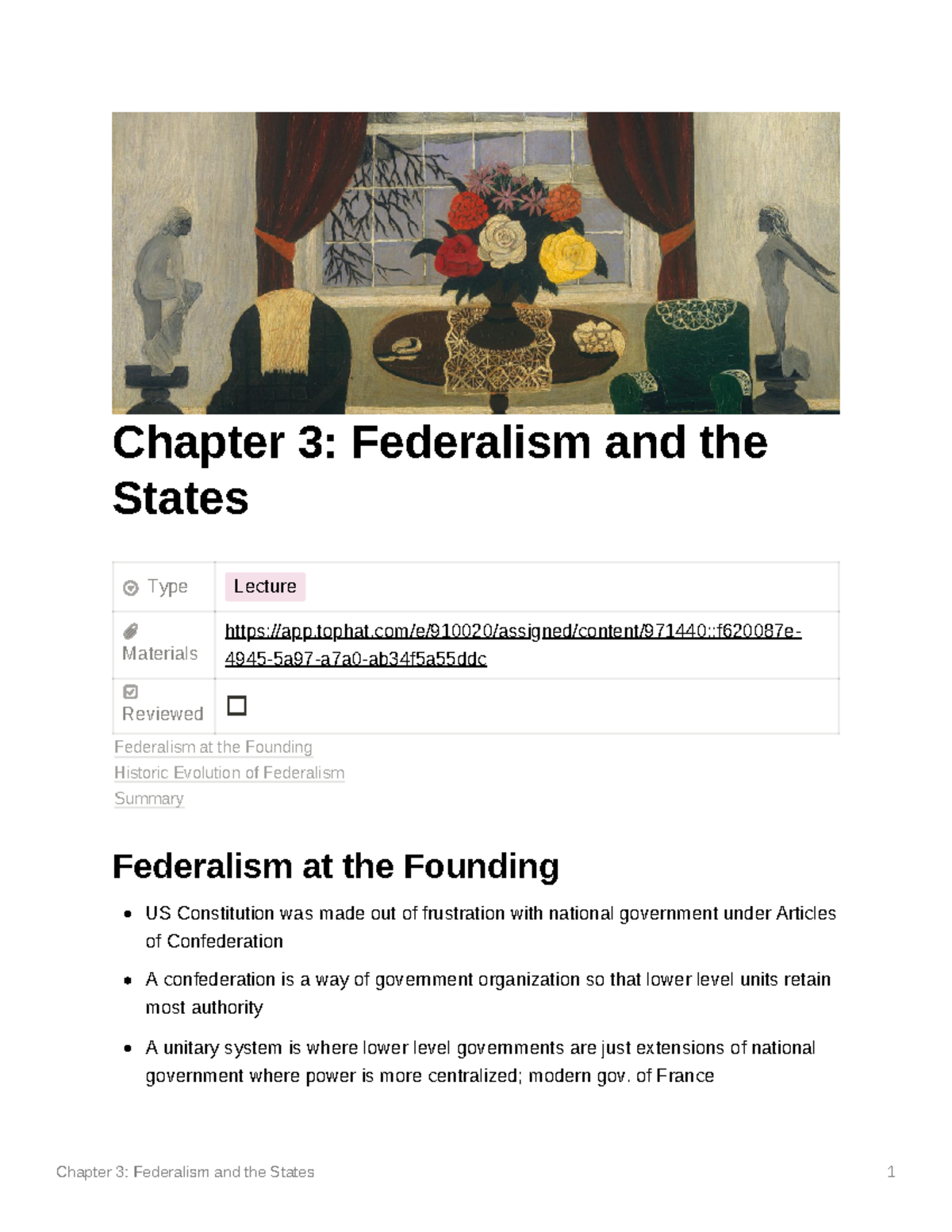 Chapter 3 Federalism And The States - Chapter 3: Federalism And The ...