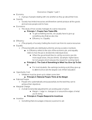 Economics chapter 1