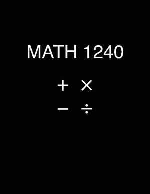Local Notes Summer 2021(V3) - Definitions and Theorems for MATH 1240 ...