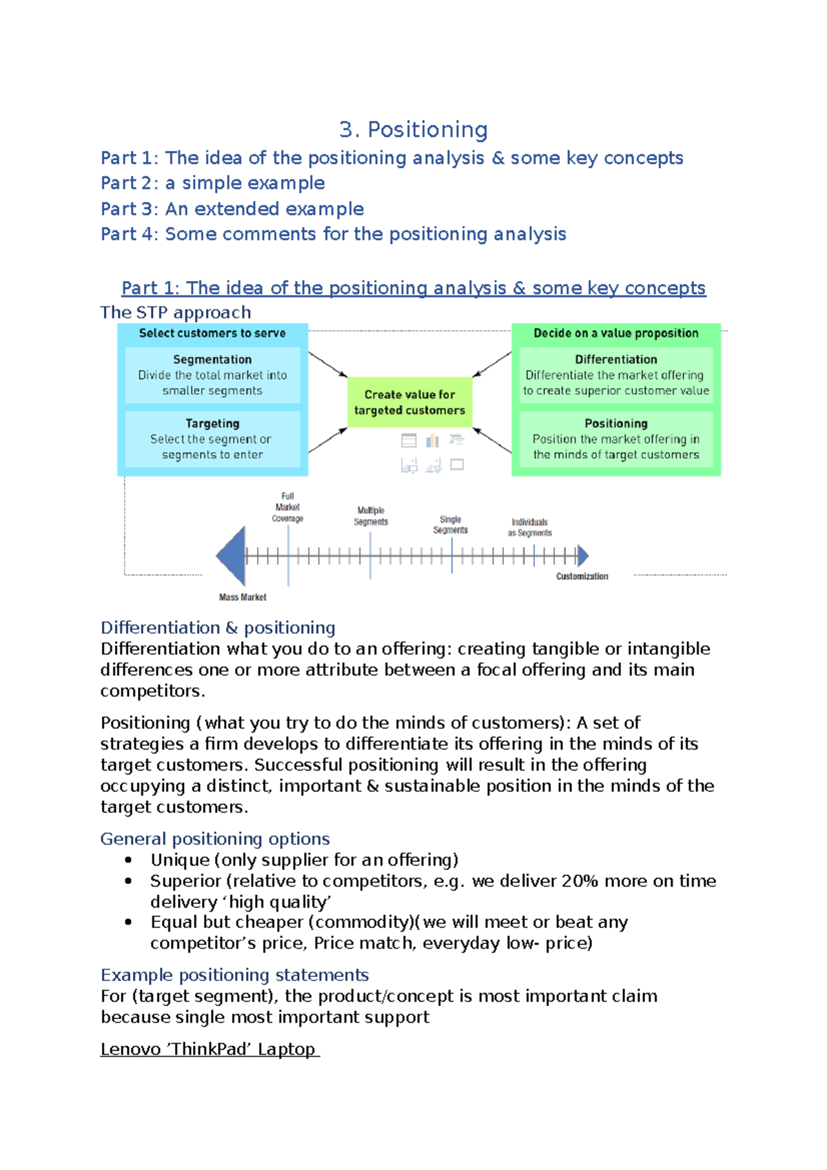 Lecture 3 Positioning - 3. Positioning Part 1: The Idea Of The ...