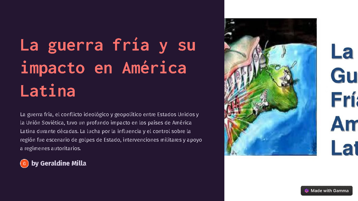 La guerra fria y su impacto en America Latina - La guerra fría y su