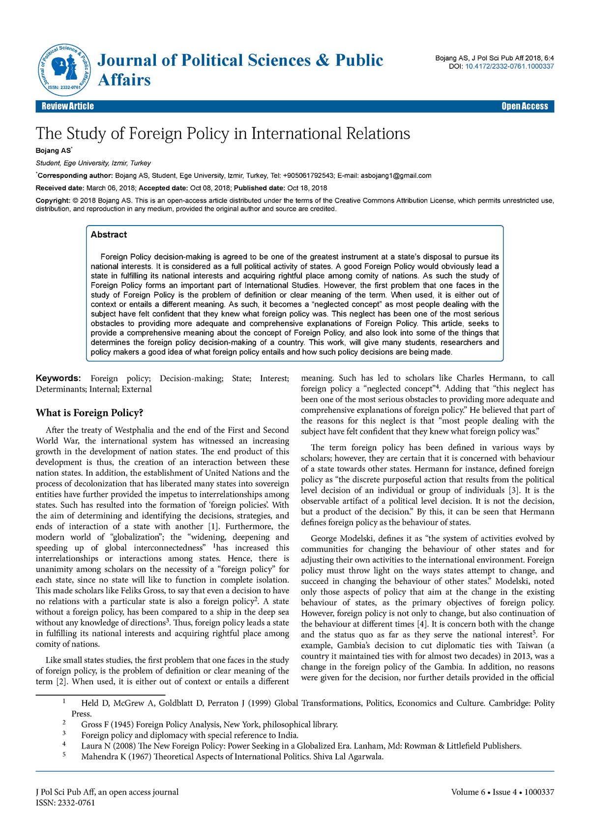 The-study-of-foreign-policy-in-international-relations- Which Helps ...