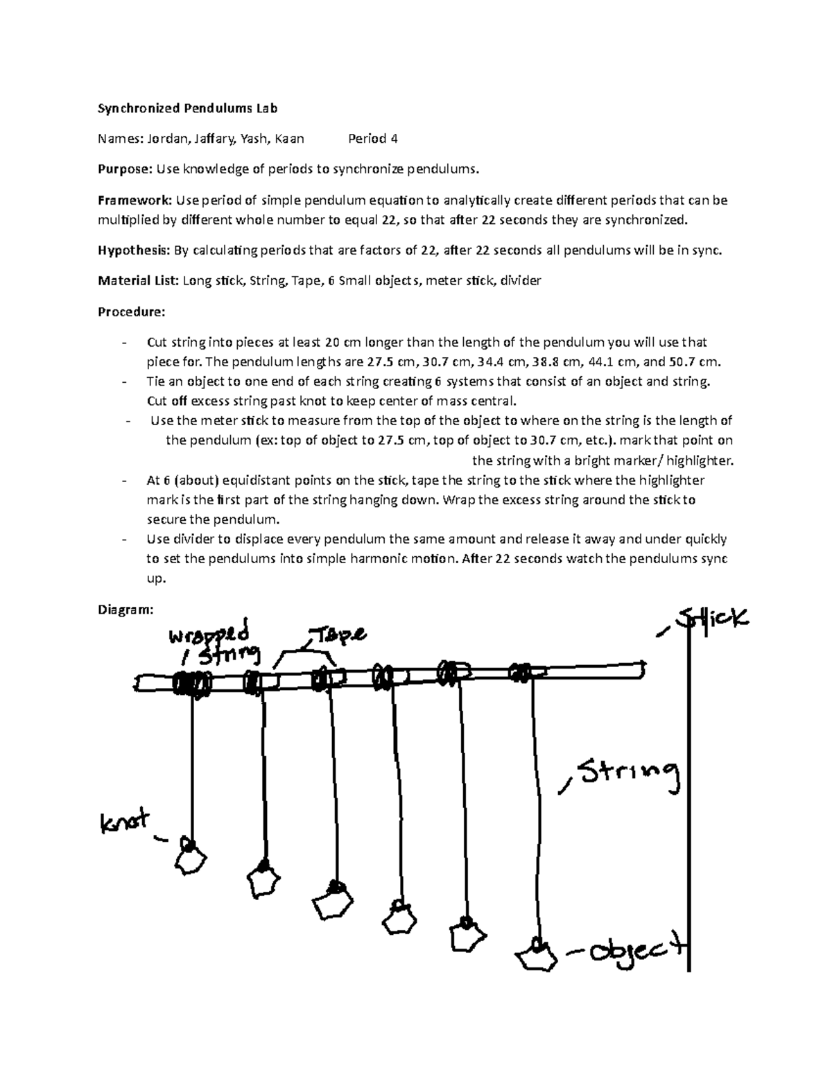 5.17.23 pendulum lab - hjgbjhgjhvjjh - CHEM 1A - UCB - Studocu