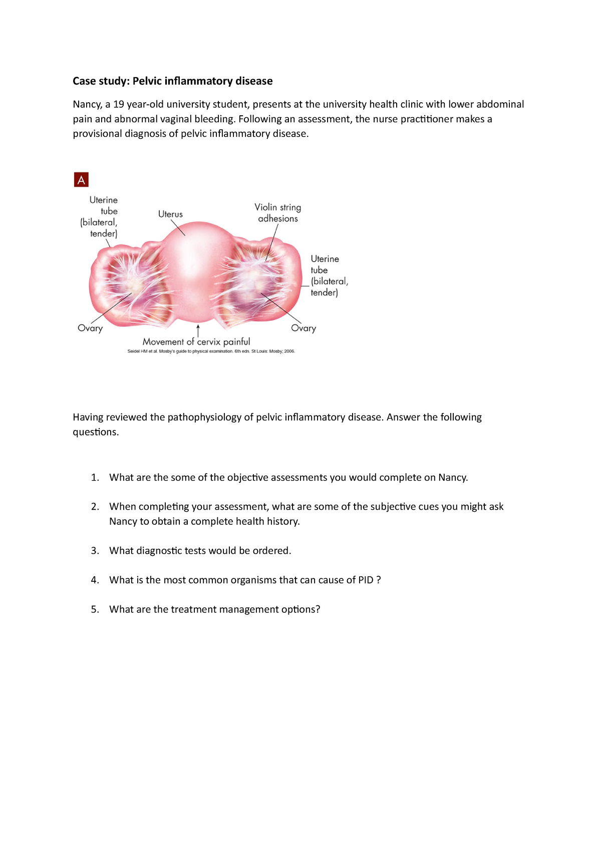 case study 68 pelvic inflammatory disease