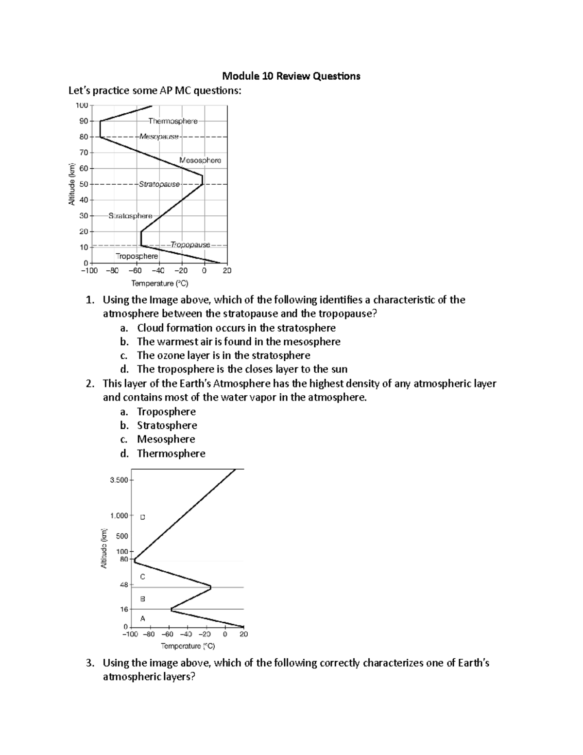 Module 10 Review Questions- WARM UP - Module 10 Review Questions Let’s ...
