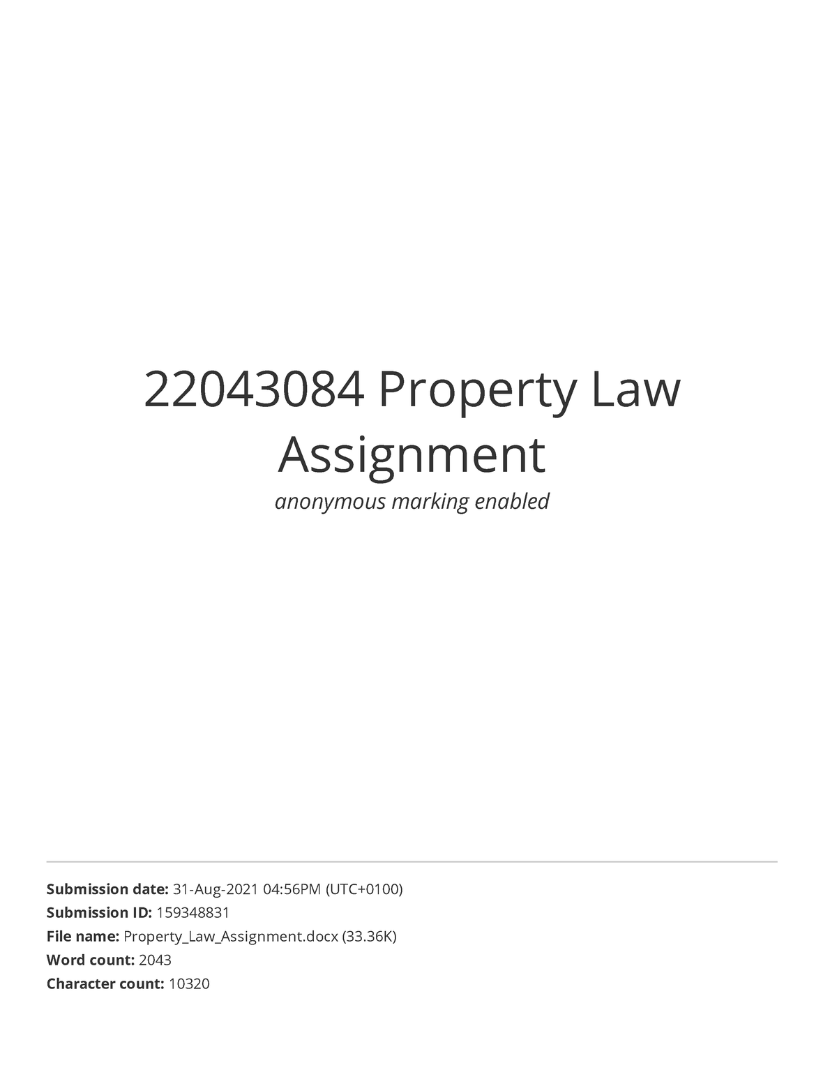property law assignment