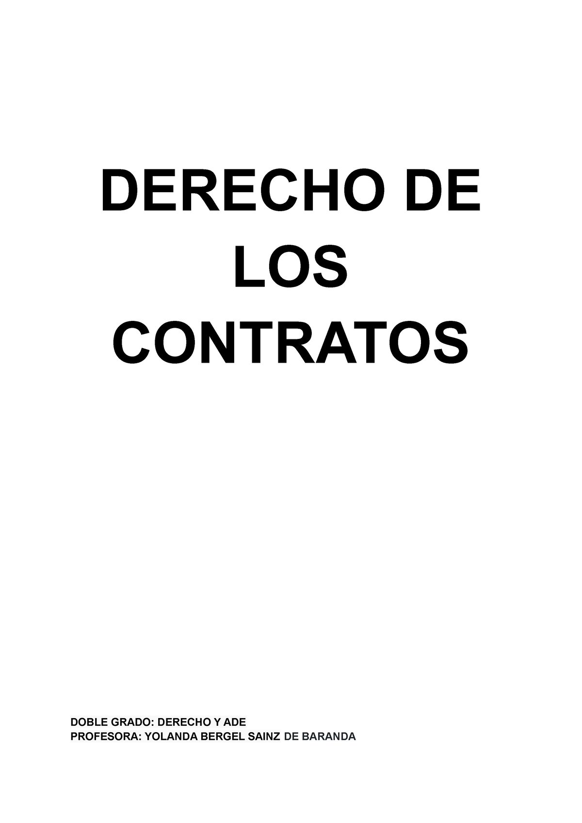 Apuntes Derecho De Contratos - DERECHO DE LOS CONTRATOS DOBLE GRADO ...