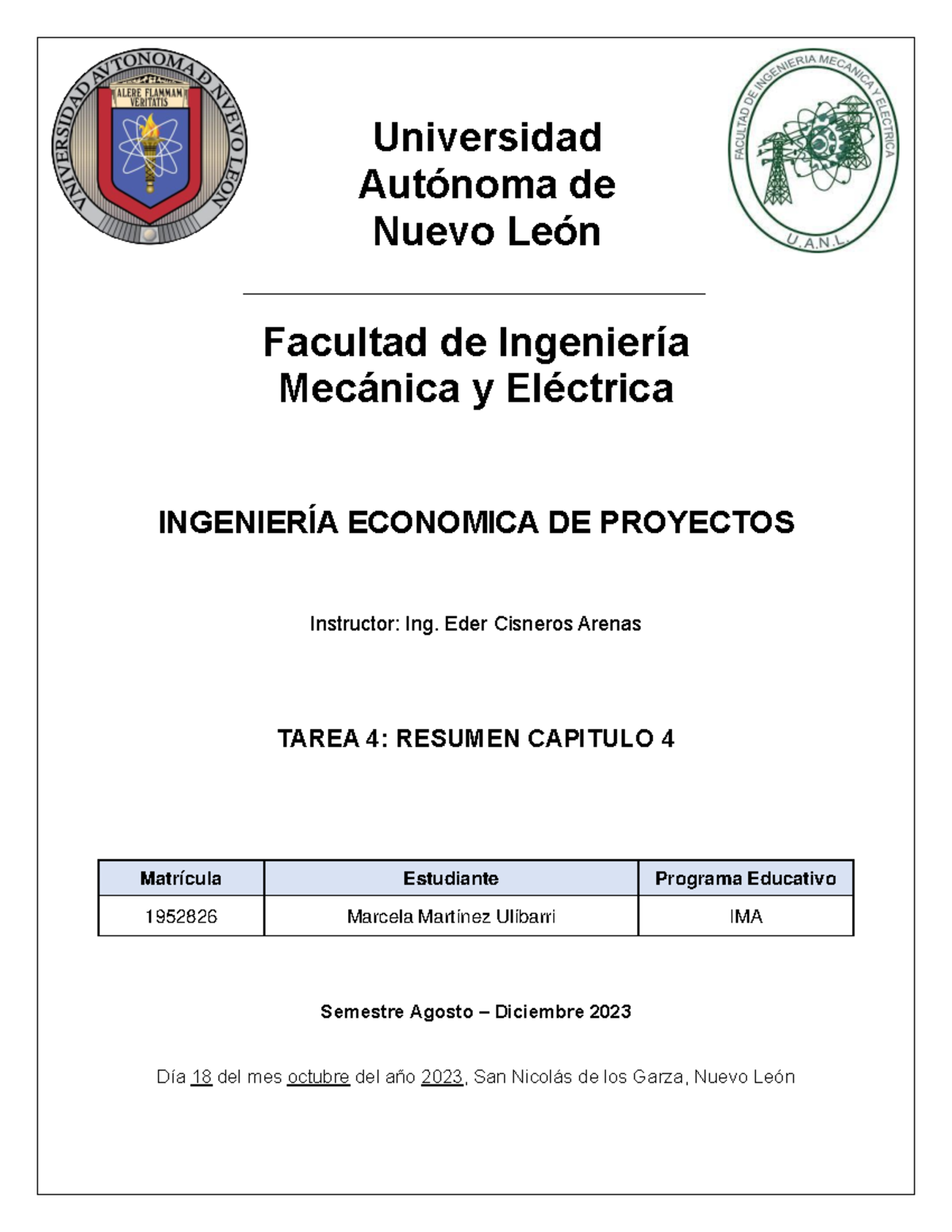 Resumen CAP 4 - Ingeco - Ingeniería Económica De Proyectos ...