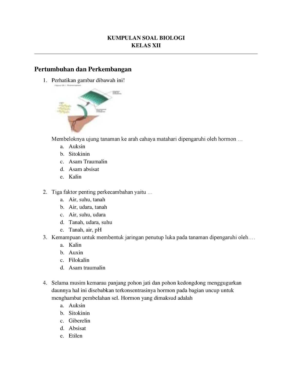 Pembahasan Soal-soal Biologi - KUMPULAN SOAL BIOLOGI KELAS XII ...