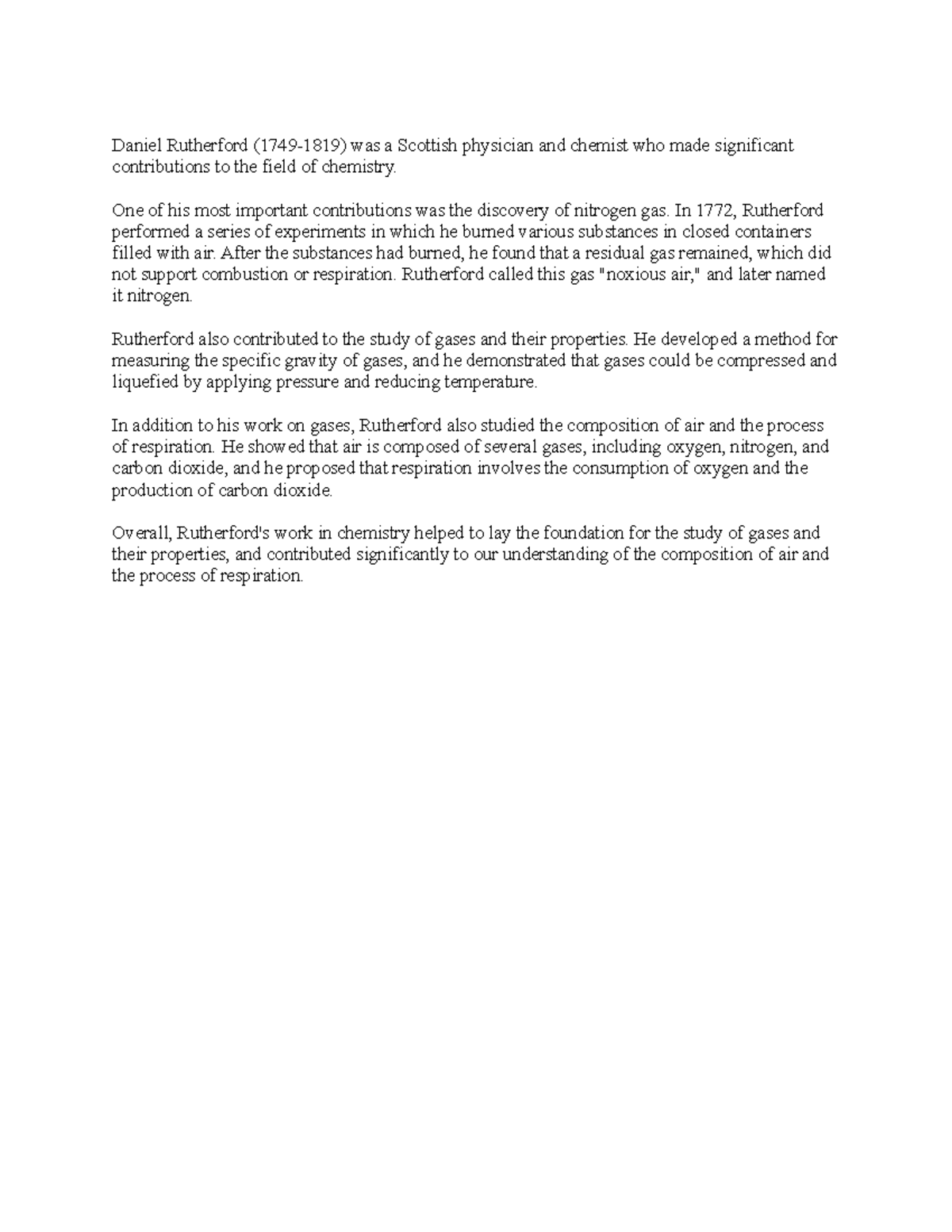 Daniel Rutherford - about scientist lectures on physics and chemistry ...