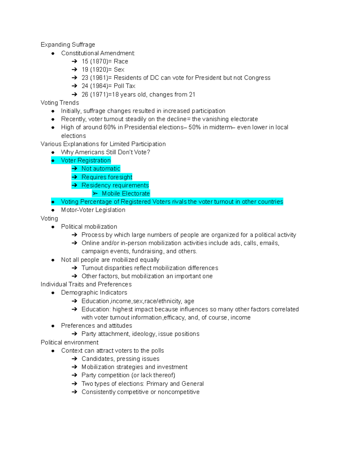 Stu Docu-25 - Professor Samantha Godbey Pols 102 In Class Notes ...
