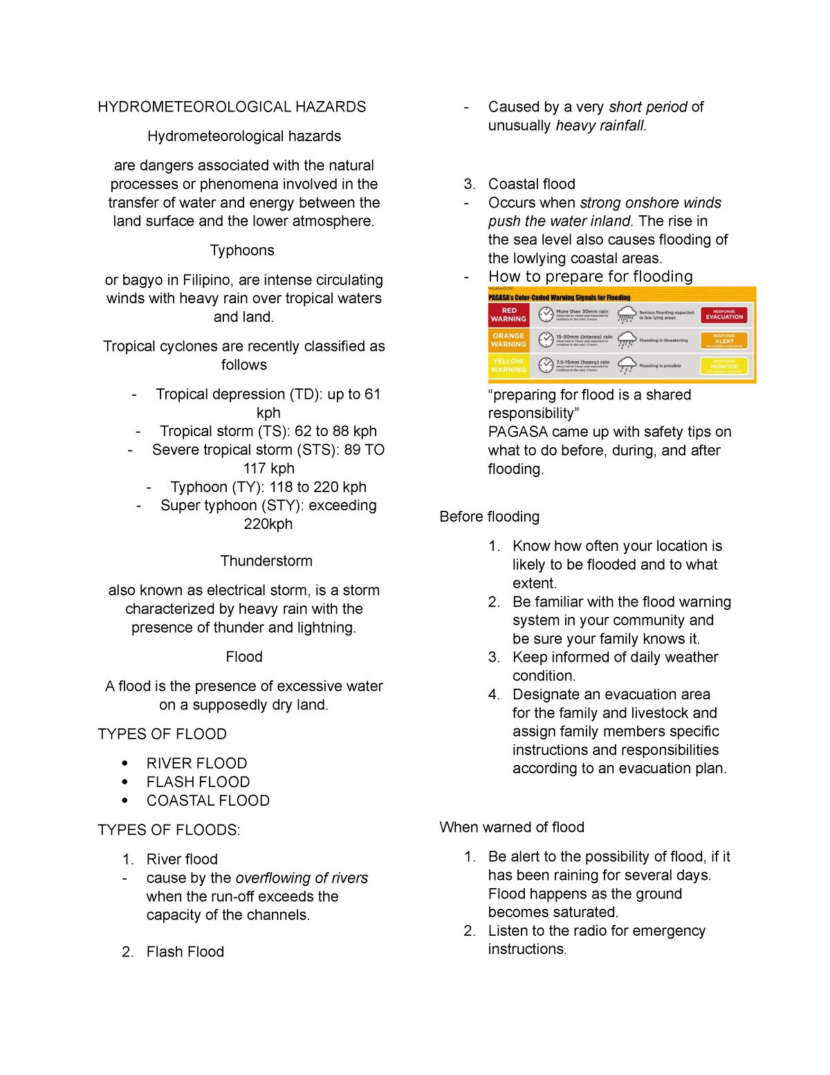 DRRR. Hydrometeorological Hazards - HYDROMETEOROLOGICAL HAZARDS ...