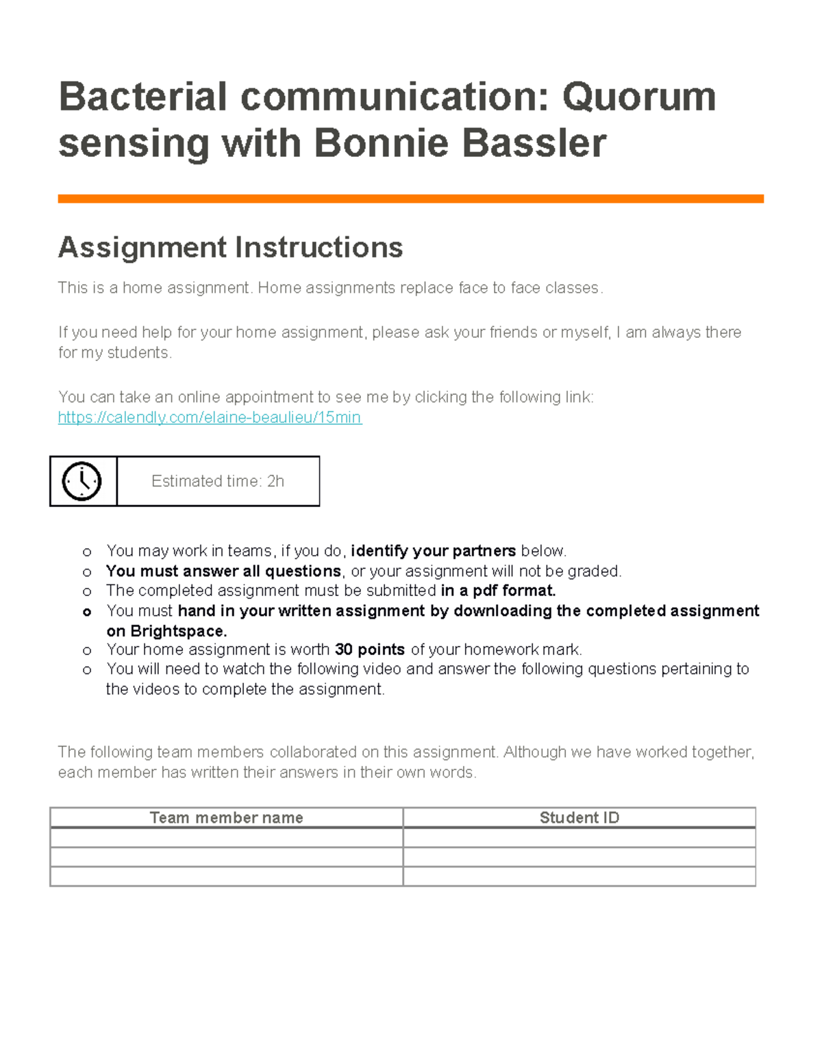 case study for quorum sensing