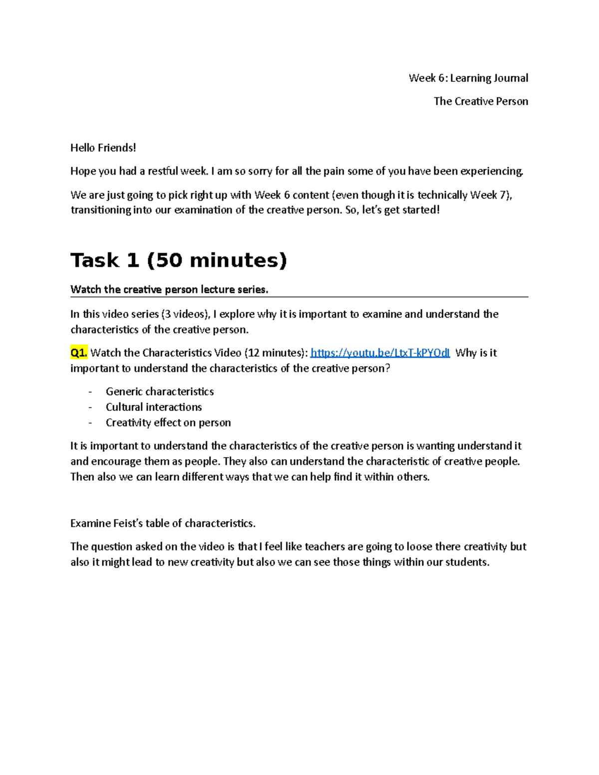 211 Week+6 Learning+Journal copy - Week 6: Learning Journal The ...