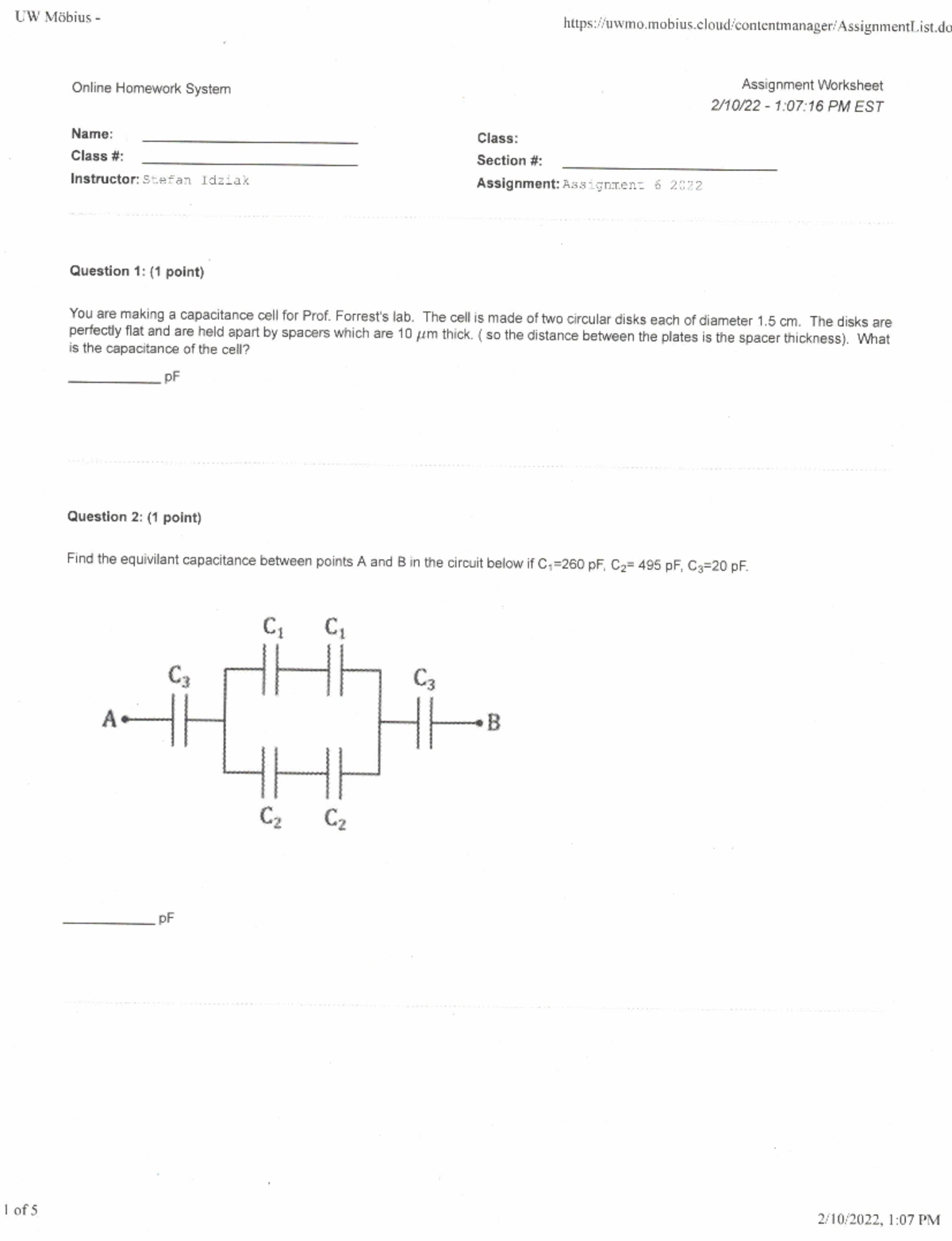 Assignment 6 Solutions - Phys 112 - Studocu