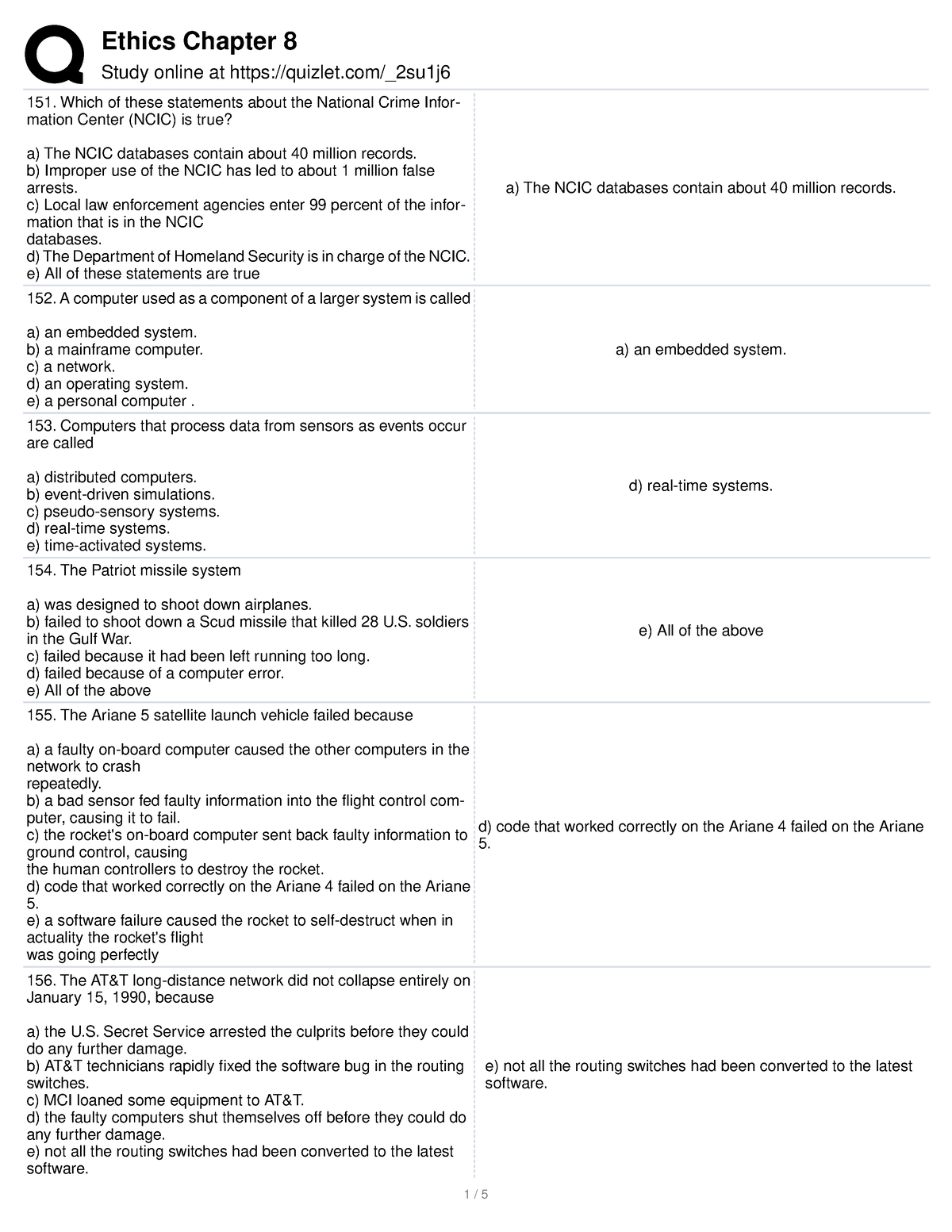 Chapter 8 - Ethics In Computer Science - Study Online At Quizlet/_2su1j ...