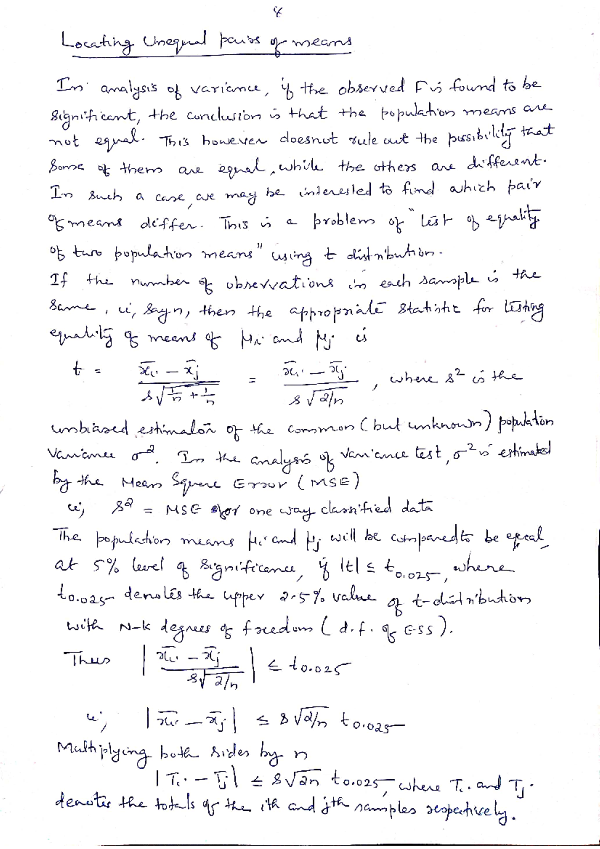 Notes 5 Anova problems - Mathematics - Studocu