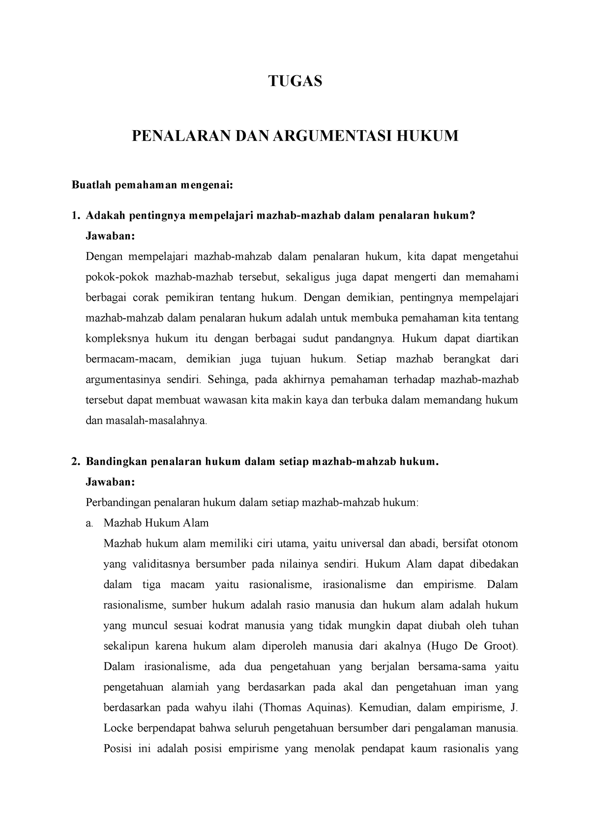 Tugas Penalaran Dan Argumentasi Hukum - TUGAS PENALARAN DAN ARGUMENTASI ...