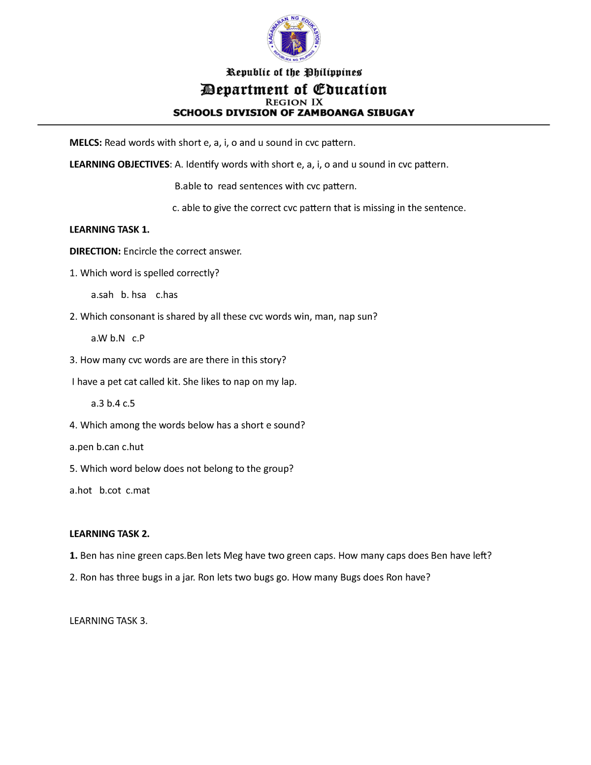 learning-activity-sheet-in-english-2-melcs-read-words-with-short