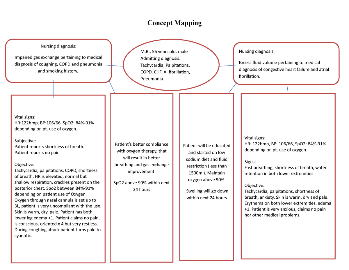 nursing concept maps for chf
