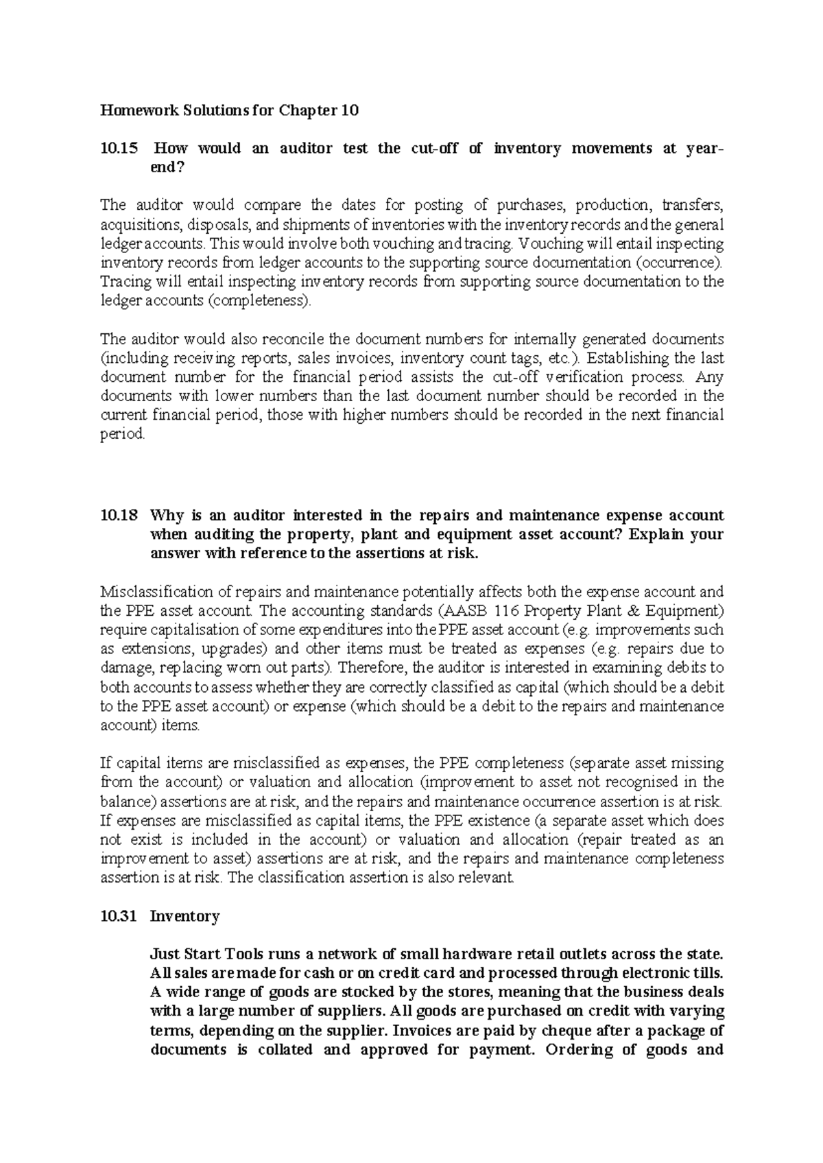 Module 10 Solutions - Chapter 10 Weekly Summary - Homework Solutions ...
