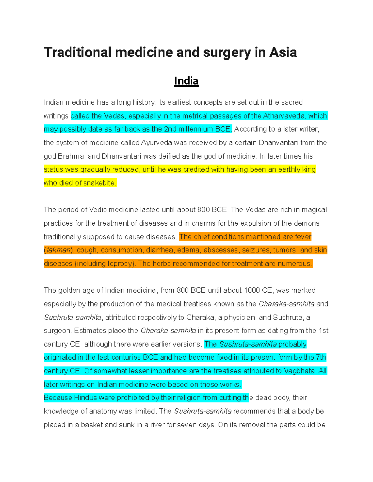 Traditional medicine and surgery in Asia Traditional medicine and
