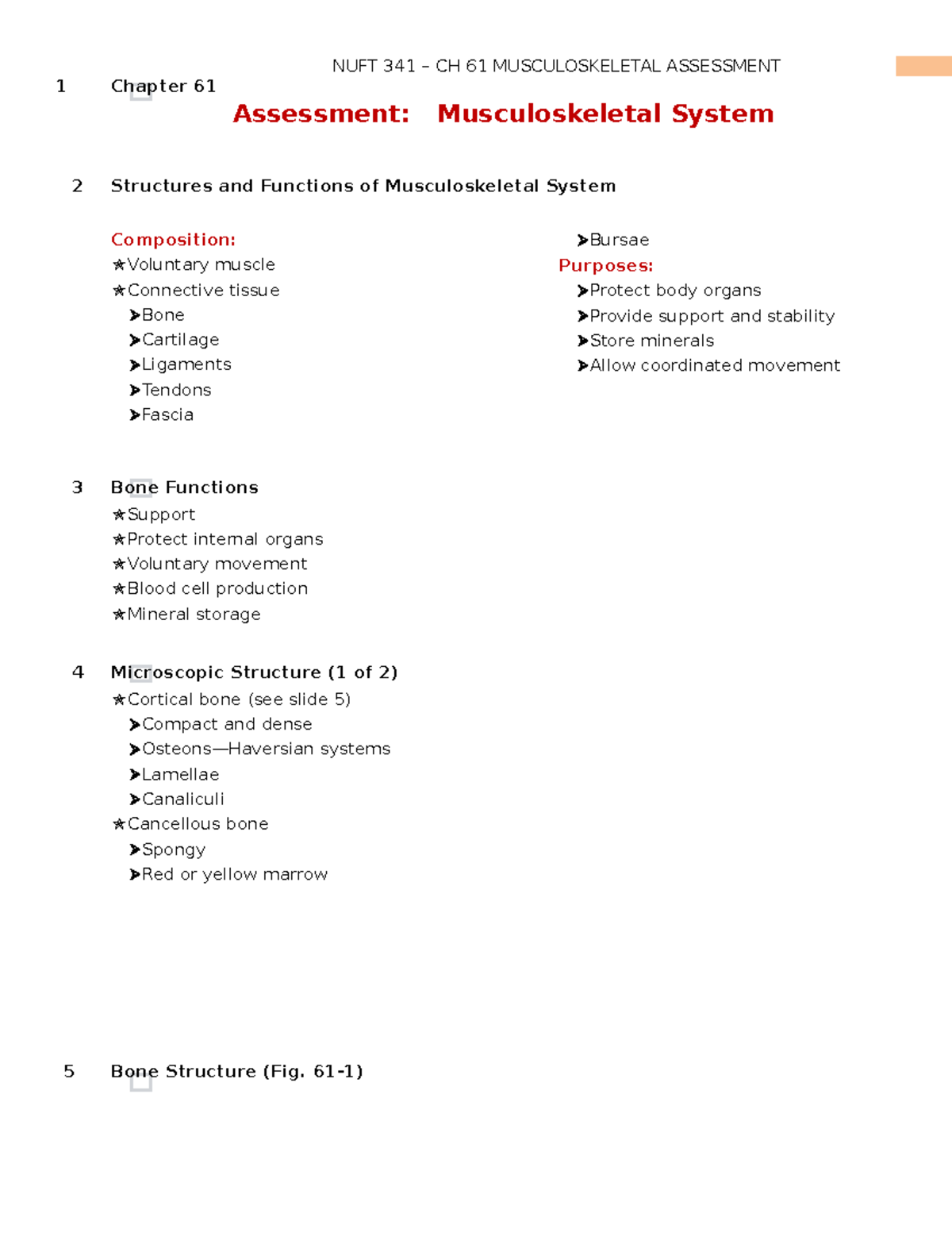 CH 61 Musculoskeletal Assessment - 1 Chapter 61 Assessment ...