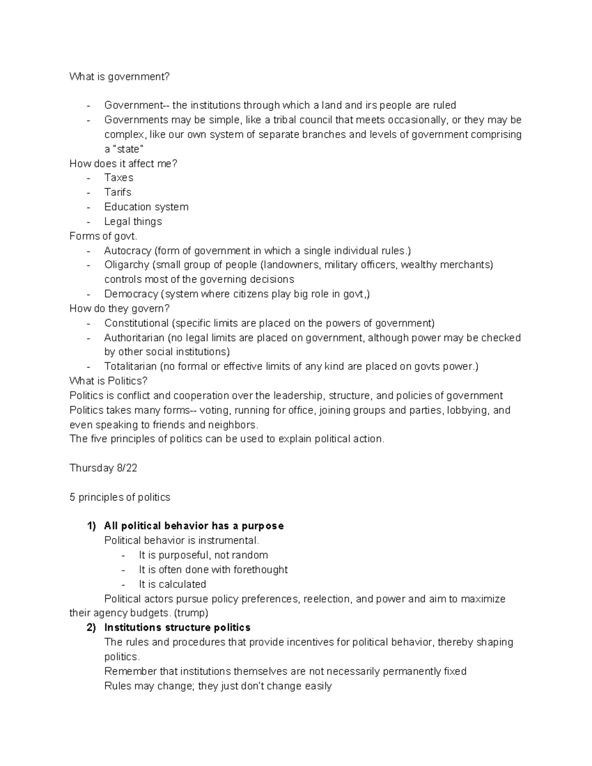 Govt Notes Laine Shay s Politics Class What Is Government govt-notes-laine-shay-s-politics-class-what-is-government