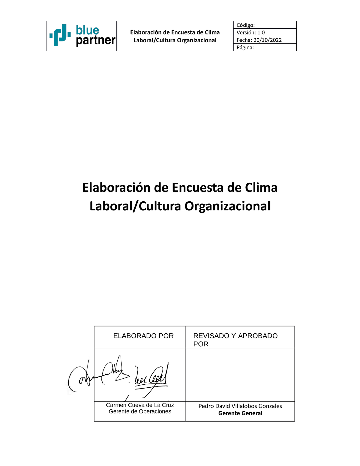 Elaboración De Encuesta De Clima Laboral - Cultura Organizacional ...