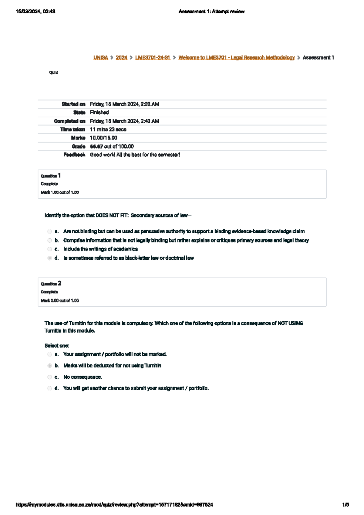 Lme attempt 2 - first module assignment - LME3701 - Studocu