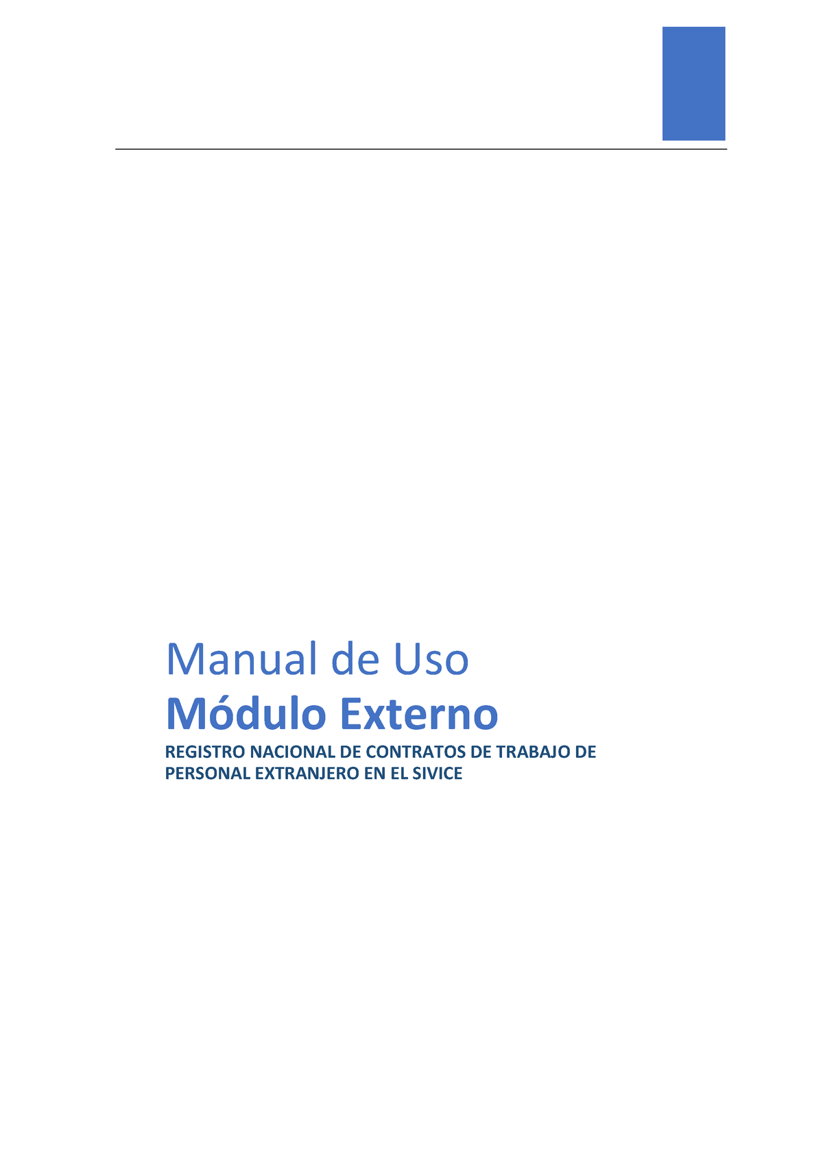 Manual Contratacion De Extranjeros - Manual De Uso Módulo Externo ...