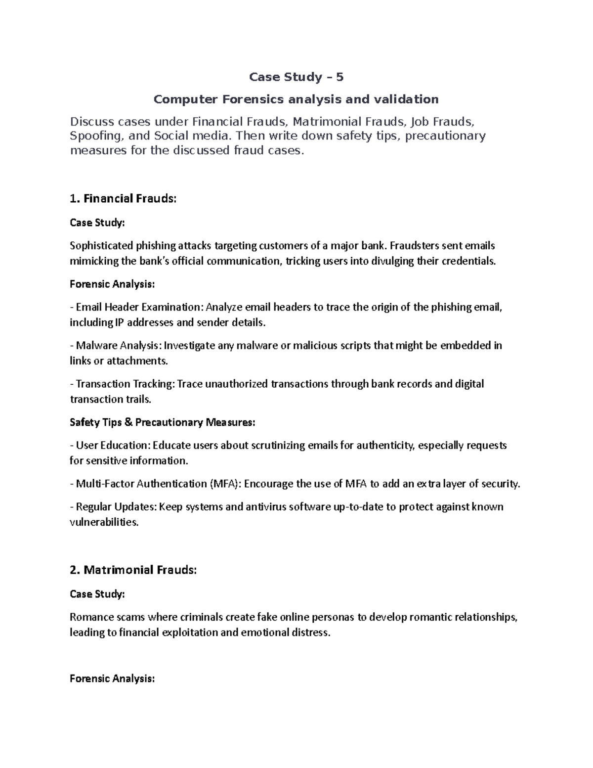 Computer Forensics Analysis And Validation Case Study 5 Computer Computer Forensics Analysis And Validation Case Study 5 Computer