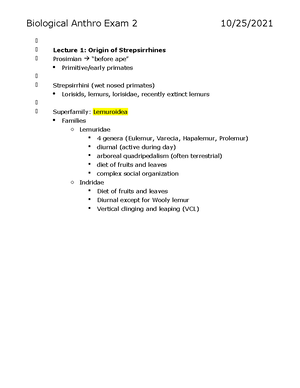 Exam 3 Biological Anthro Study Guide - l; FINAL EXAM REVIEW You got ...