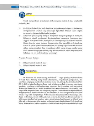 Modul Etika Profesi Bab 2 - BAB II ETIKA PROFESI 2 Pengertian Profesi ...