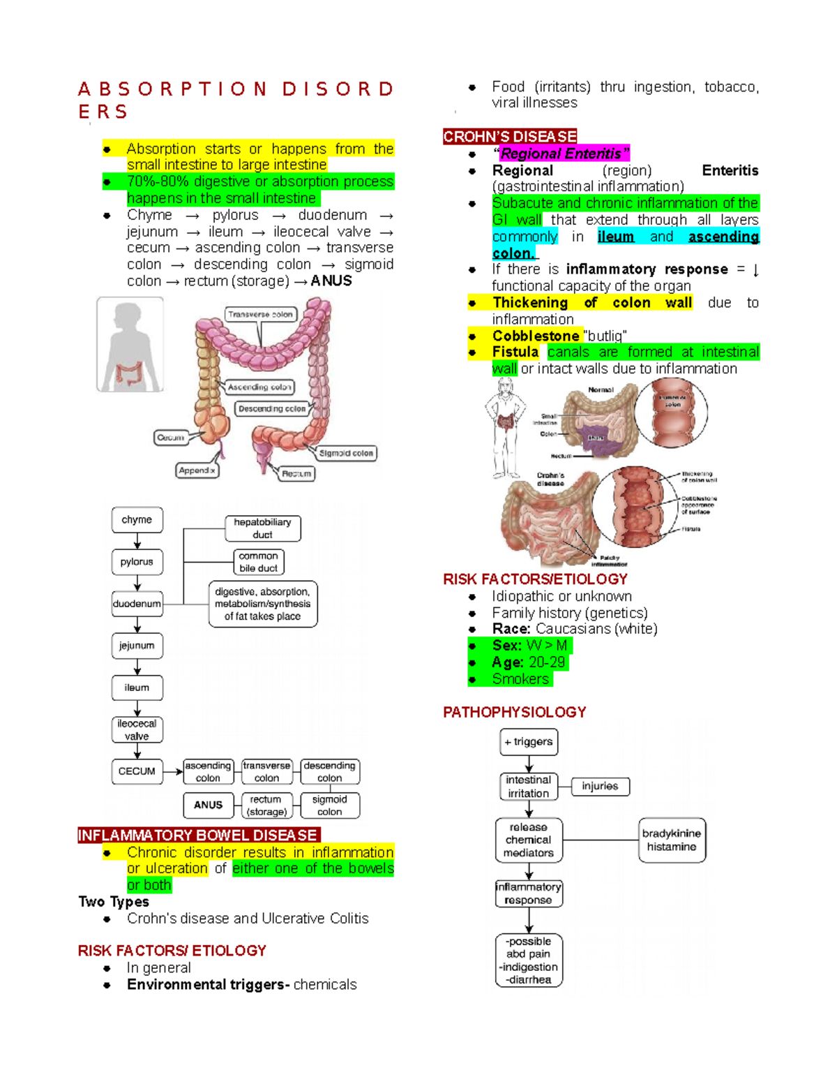 Lecture 3 Absorption Disorders A B S O R P T I O N D I S O R D E R S