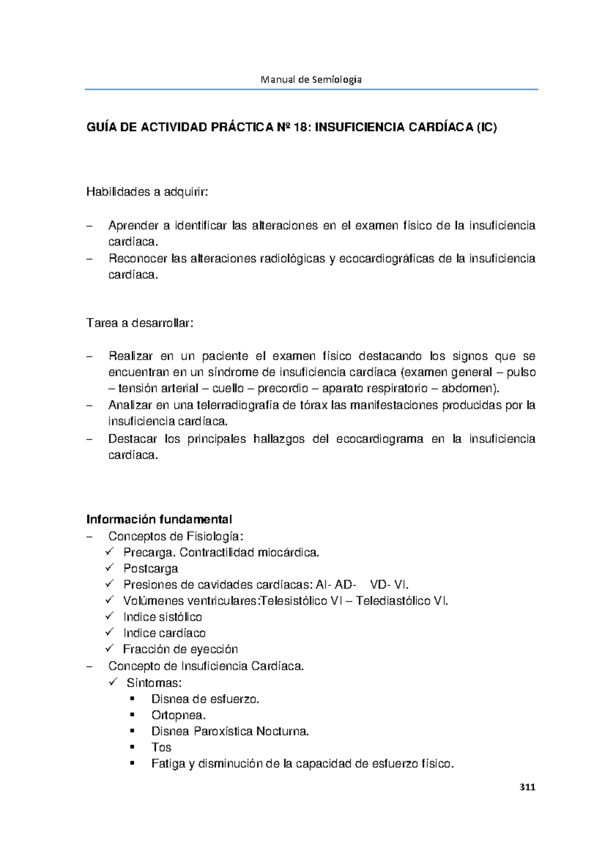 2018 AP18 Insuficiencia Cardiaca - Año GUÍA DE ACTIVIDAD PRÁCTICA Nº 18 ...